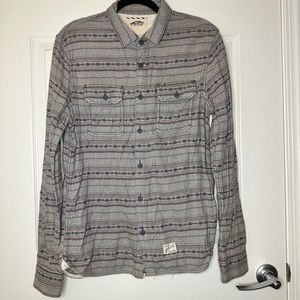 Vans grey tribal print long sleeve button up - Size M